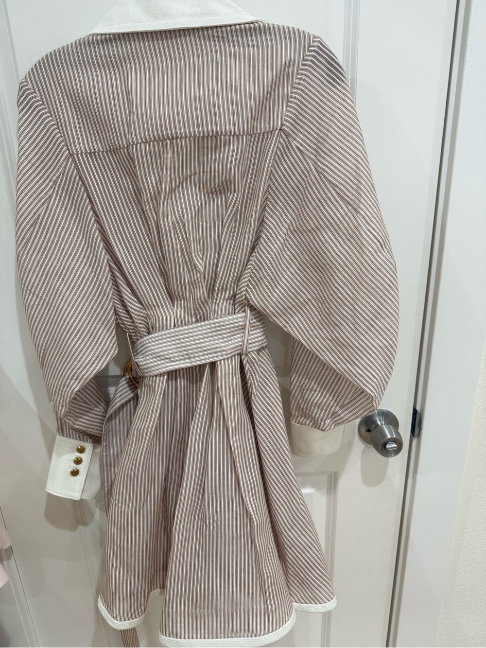 Zimmermann Hypnotic Tuck Striped Poplin Mini Shirtdress Zimm size 0 - Picture 6 of 10